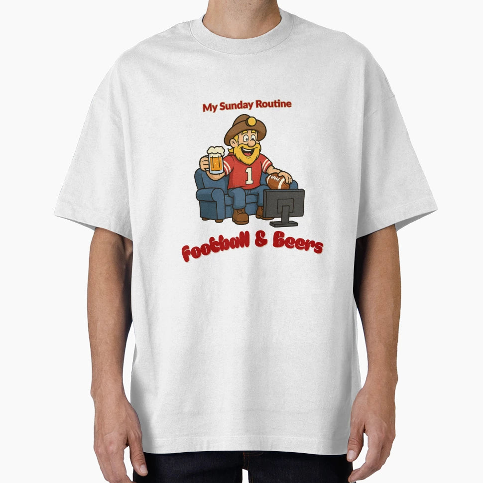 49Ers Football Beers Funny Game Day T-Shirt - Graphic Print Men Women - T-Shirt, Sweatshirt, Hoodie