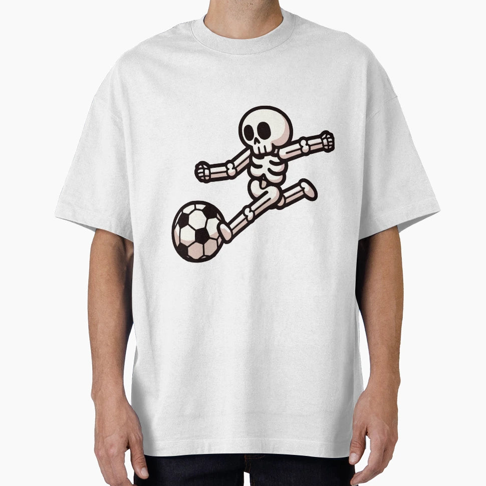 Skeleton Playing Soccer T-Shirt - Streetwear Style for Adults - T-Shirt, Sweatshirt, Hoodie