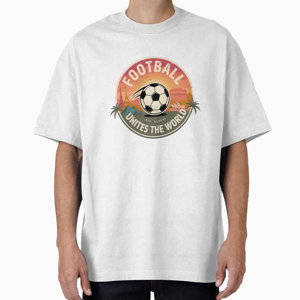 Football Soccer World United As One T-Shirt - Aesthetic Graphic for Adults - T-Shirt, Sweatshirt, Hoodie
