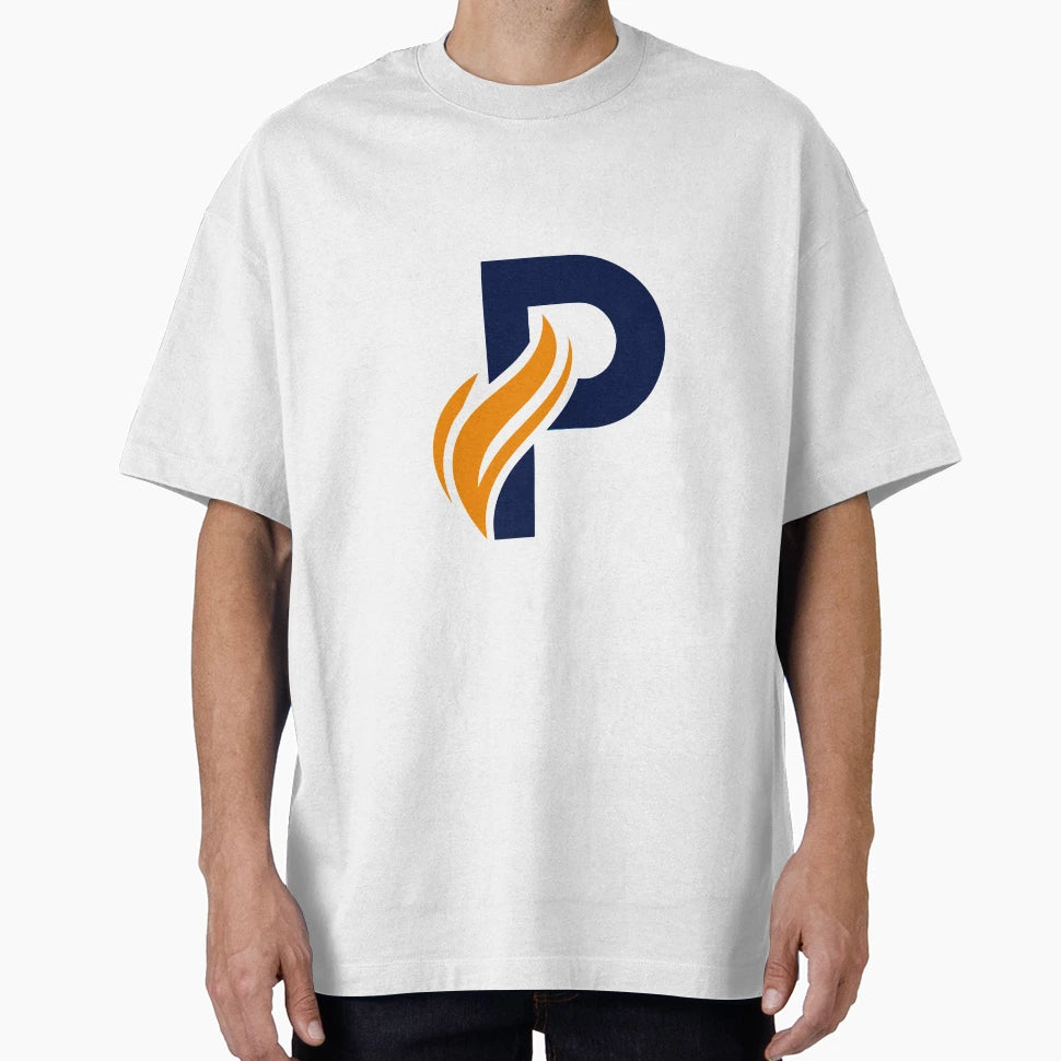 Illustration Letter P Flaming Fire T-Shirt - Minimalist Print for Adults - T-Shirt, Sweatshirt, Hoodie