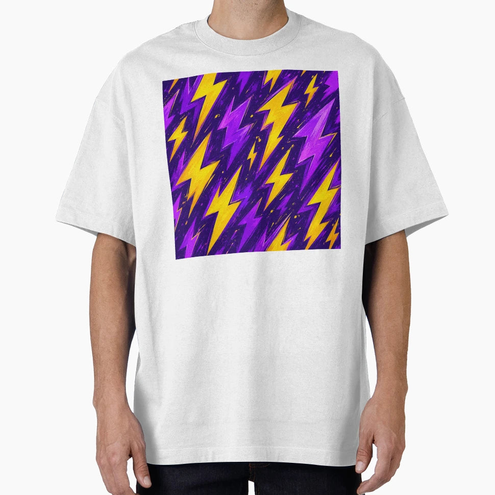 Electric Thunder Bolt Pattern T-Shirt - Unique Graphic Unisex - T-Shirt, Sweatshirt, Hoodie
