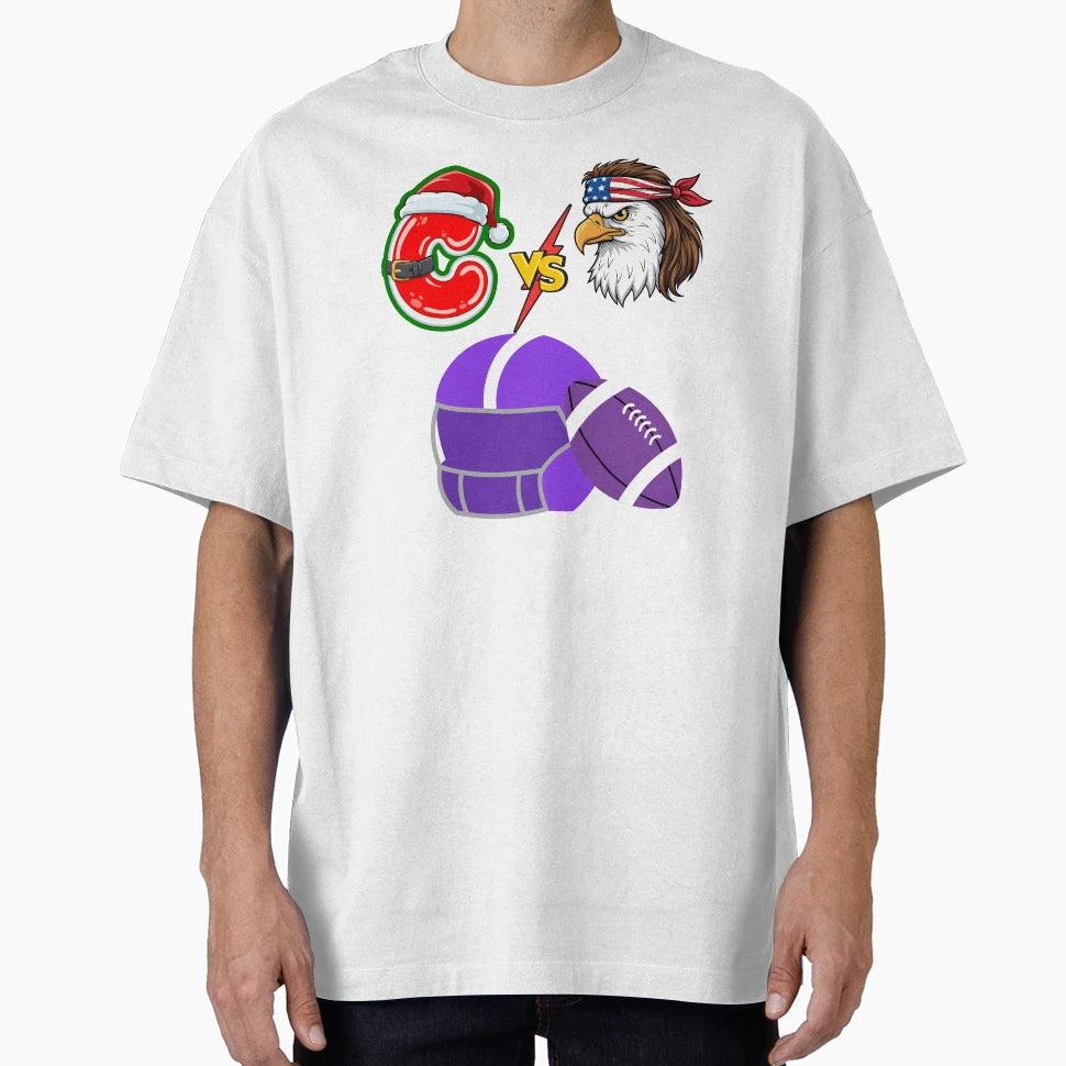Epic Football Matchup Player Art T-Shirt - Fun Novelty Design Men Women - T-Shirt, Sweatshirt, Hoodie