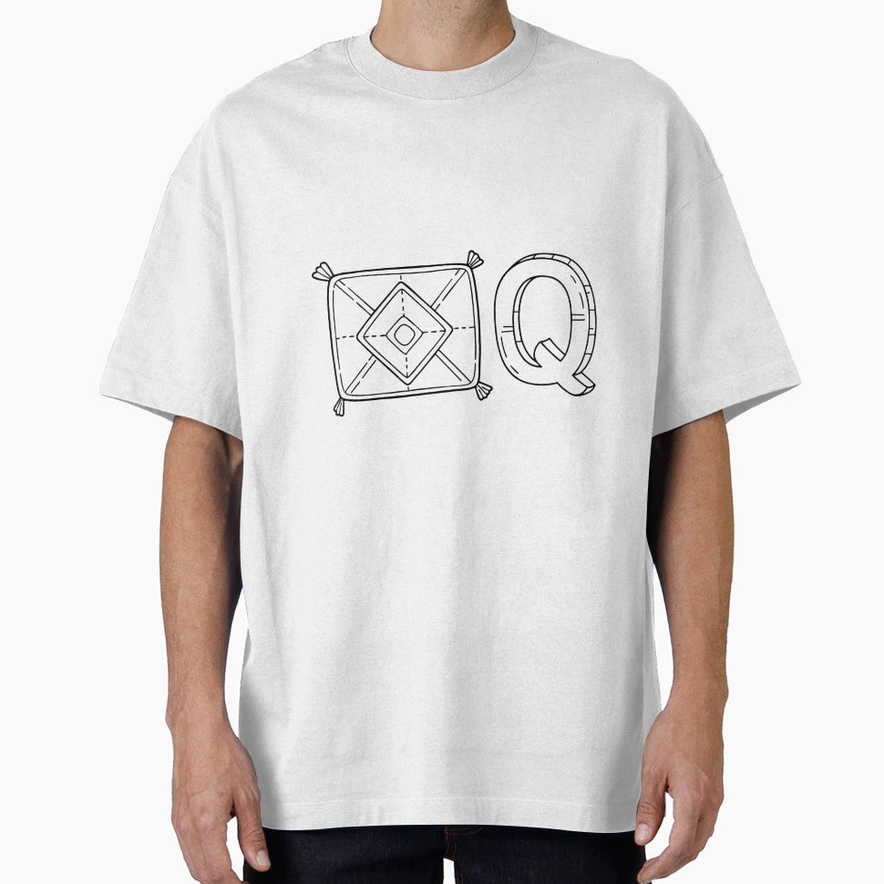 Illustration Letter Q Stand Quilt T-Shirt - Graphic Print Men Women - T-Shirt, Sweatshirt, Hoodie