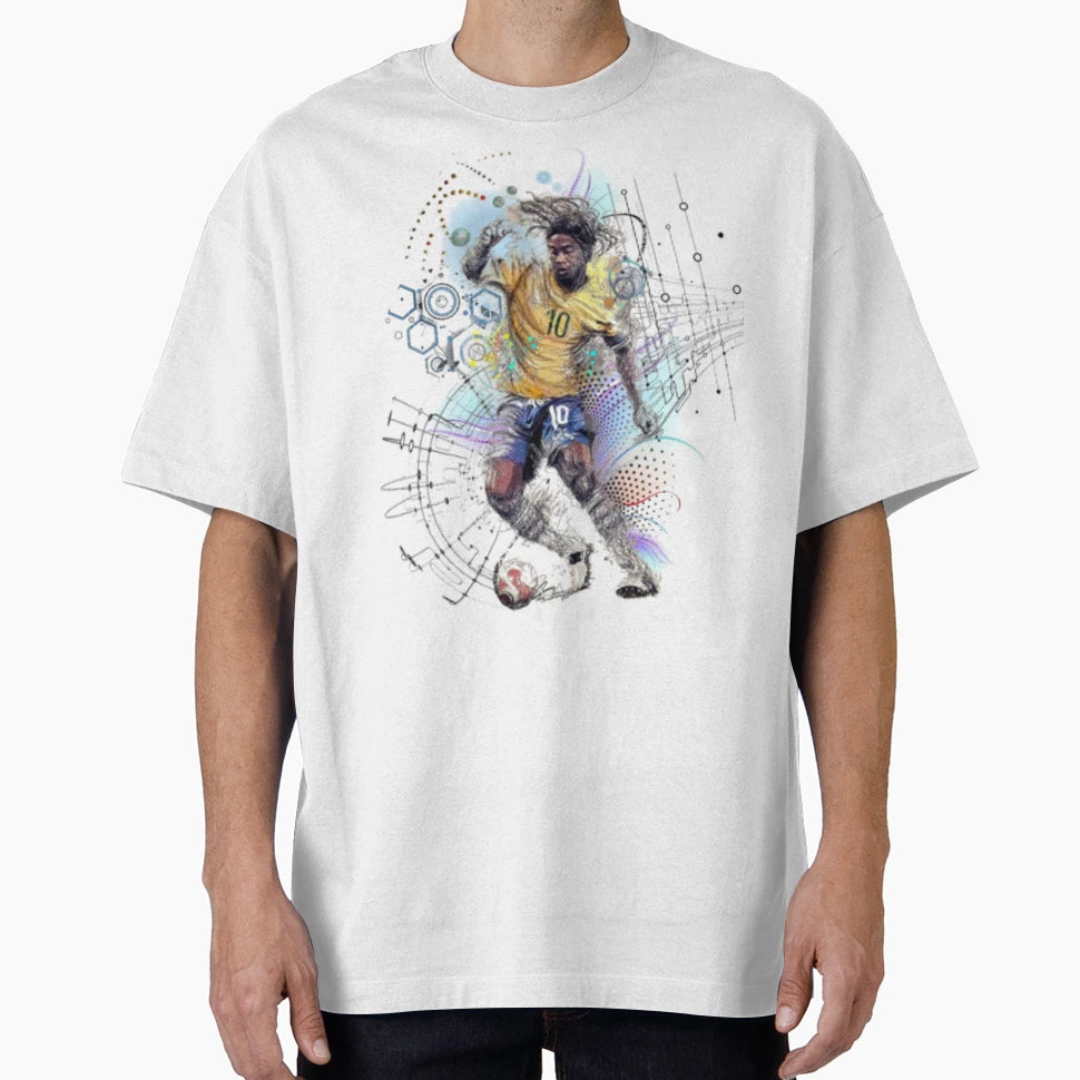 Football Player Ronaldinho T-Shirt - Graphic Print Unisex - T-Shirt, Sweatshirt, Hoodie