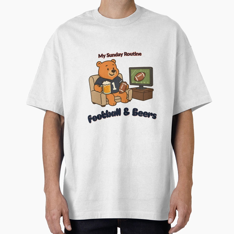 Intage Bears Football Beers Funny Game Day T-Shirt - Trendy Graphic Unisex - T-Shirt, Sweatshirt, Hoodie