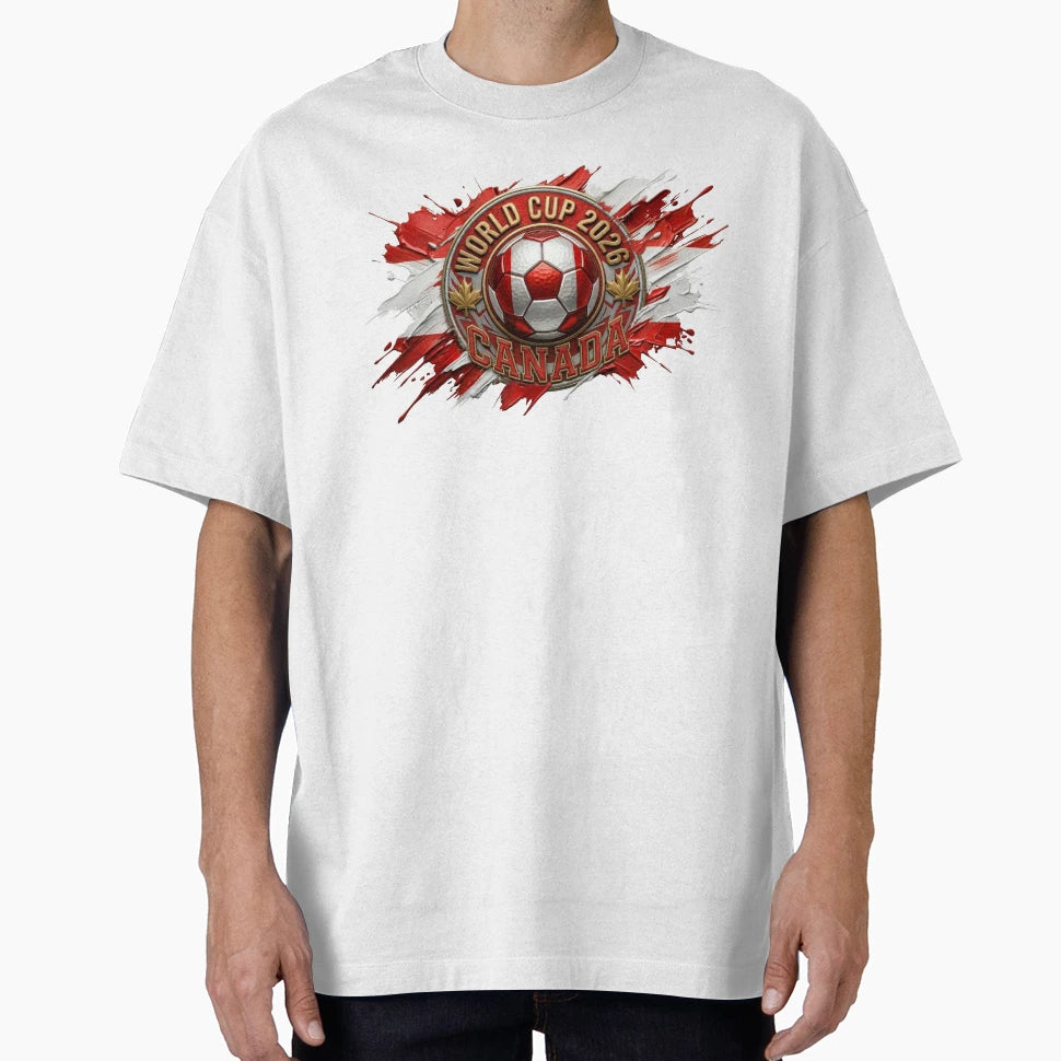 World Cup 2026 Canada Soccer Ball Paint T-Shirt - Custom Art Print Unisex - T-Shirt, Sweatshirt, Hoodie