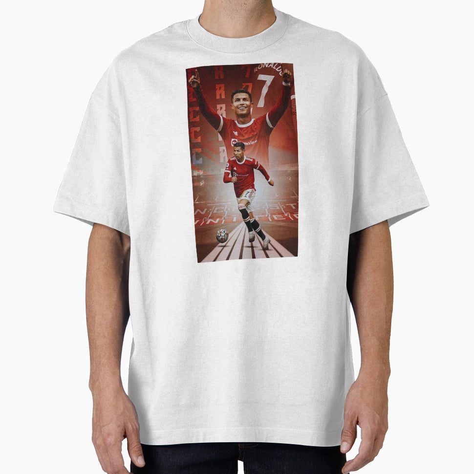 Cristiano Ronaldo Manchester Home T-Shirt - Graphic Print for Adults - T-Shirt, Sweatshirt, Hoodie