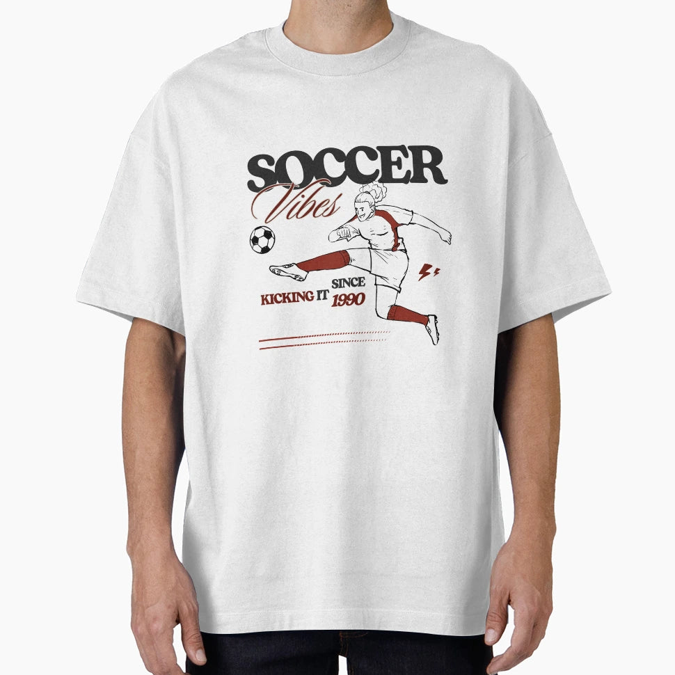 Est Since 1990 Soccer Vibes Sunset T-Shirt - Streetwear Style for Adults - T-Shirt, Sweatshirt, Hoodie