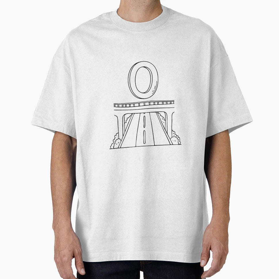 Illustration Letter O Stand Overpass T-Shirt - Novelty Apparel Unisex - T-Shirt, Sweatshirt, Hoodie