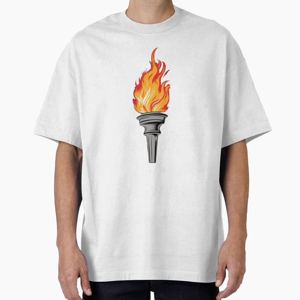 Olympic Flame Burning Brightly Torch T-Shirt - Unique Graphic for Adults - T-Shirt, Sweatshirt, Hoodie