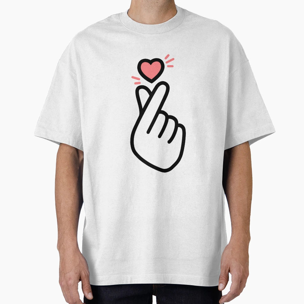 Finger Heart Sign T-Shirt - Graphic Print for Adults - T-Shirt, Sweatshirt, Hoodie