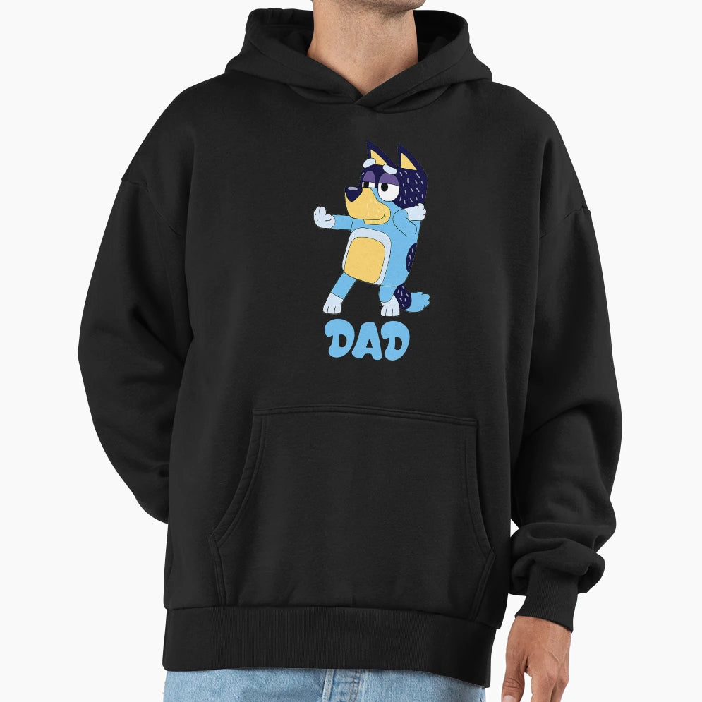 Blueys Dad Mum Love Fathers Day Hoodie - Minimalist Print for Adults - T-Shirt, Sweatshirt, Hoodie