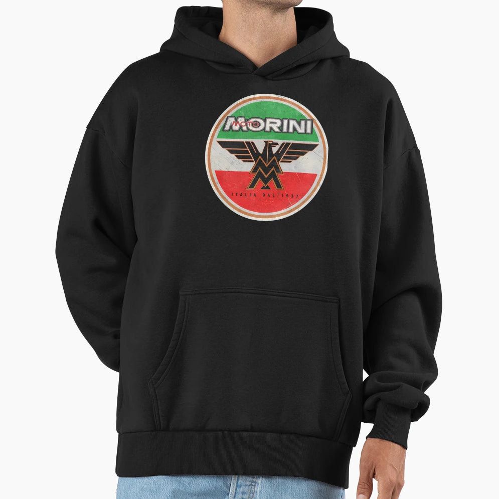 Moto Morini Badge Hoodie - Aesthetic Graphic Unisex - T-Shirt, Sweatshirt, Hoodie