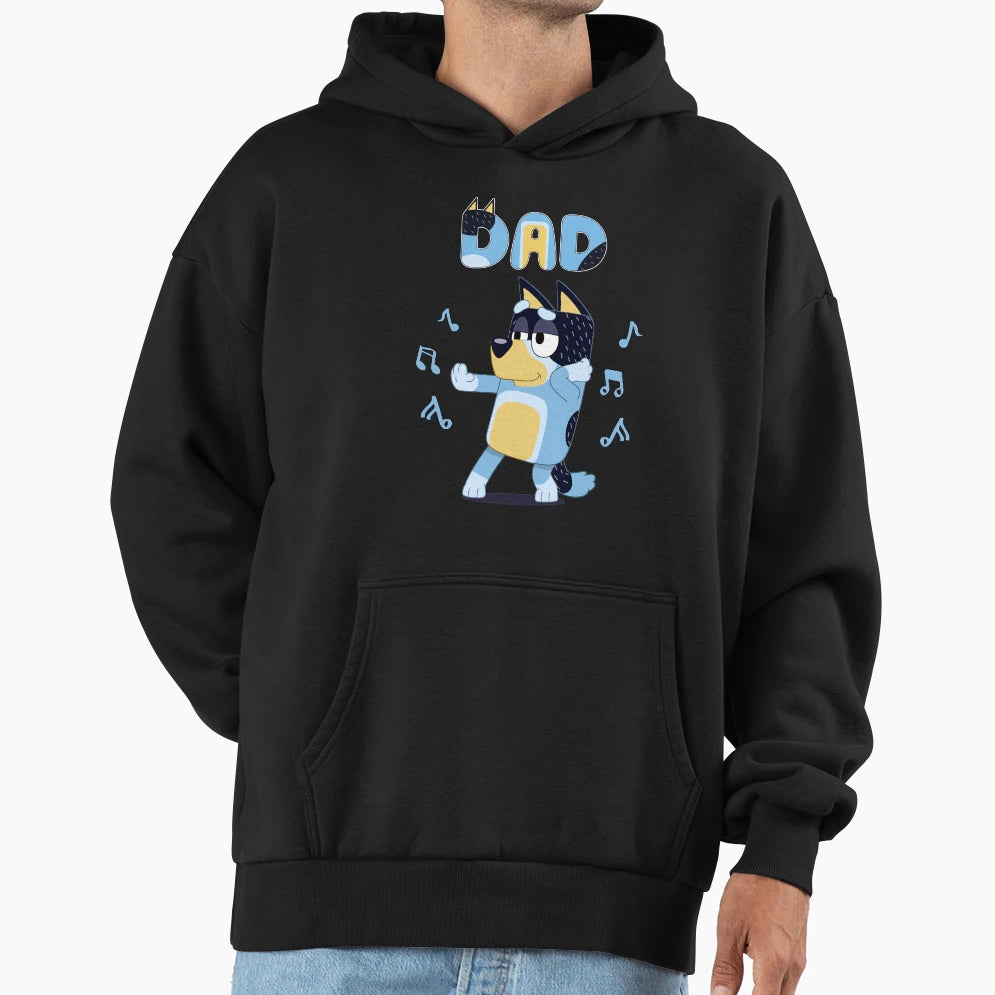 Fathers Blueys Dad Mum Love Father S Hoodie - Minimalist Print for Adults - T-Shirt, Sweatshirt, Hoodie