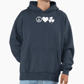 Peace Love Shamrock St Patricks Day T-Shirt - Fun Novelty Design Men Women - T-Shirt, Sweatshirt, Hoodie