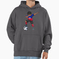 Dabbing Soccer Haiti Haitian Football Hoodie - Novelty Apparel for Adults - T-Shirt, Sweatshirt, Hoodie