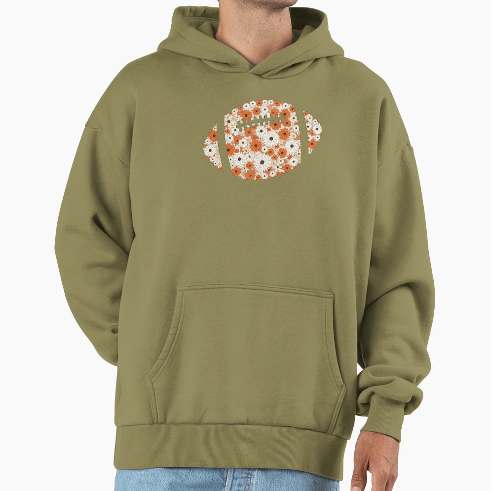 Floral Fall Football Hoodie - Custom Art Print Unisex - T-Shirt, Sweatshirt, Hoodie