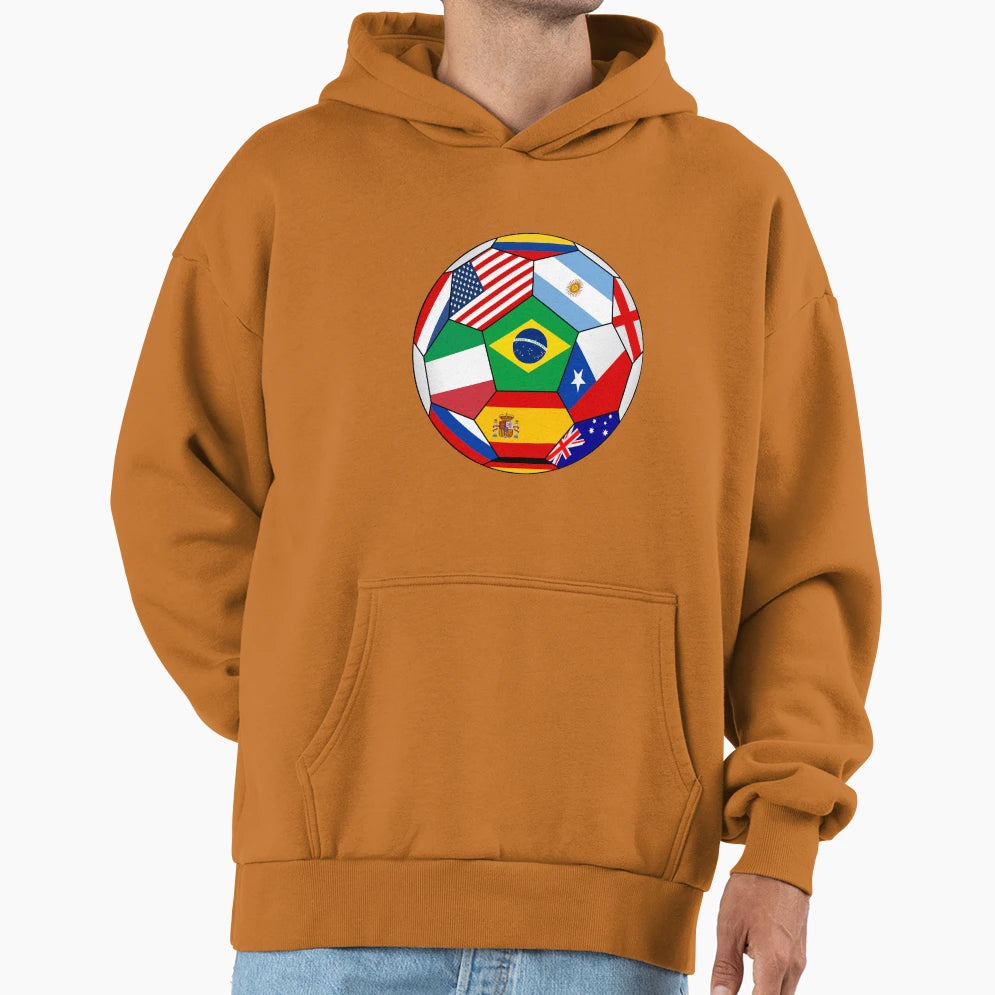 Soccer Various Flags Brazil 2014 Hoodie - Novelty Apparel Men Women - T-Shirt, Sweatshirt, Hoodie