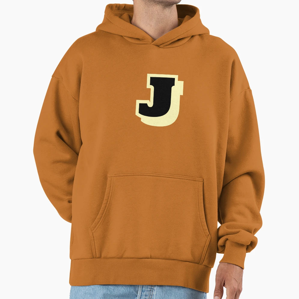 Letter J Street Art Typography Monogram Hoodie - Trendy Graphic for Adults - T-Shirt, Sweatshirt, Hoodie