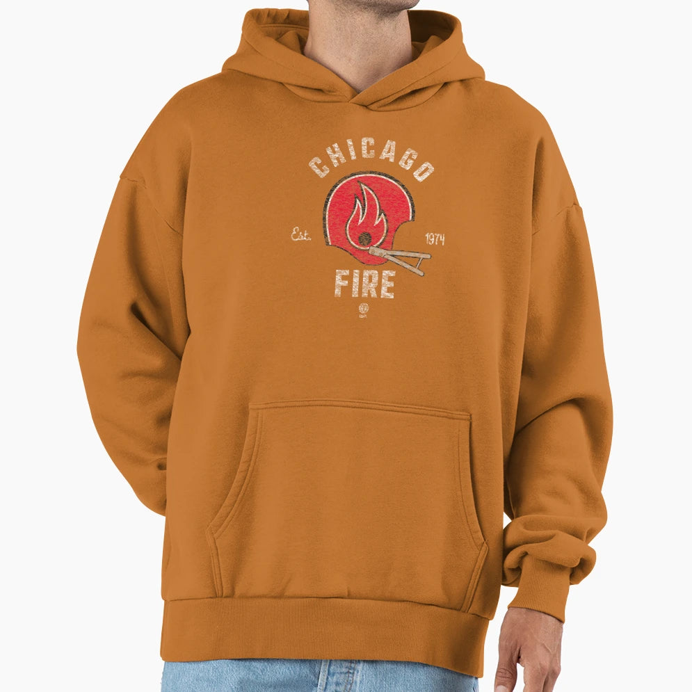 Defunct Series Chacago Fire Hoodie - Fun Novelty Design for Adults - T-Shirt, Sweatshirt, Hoodie