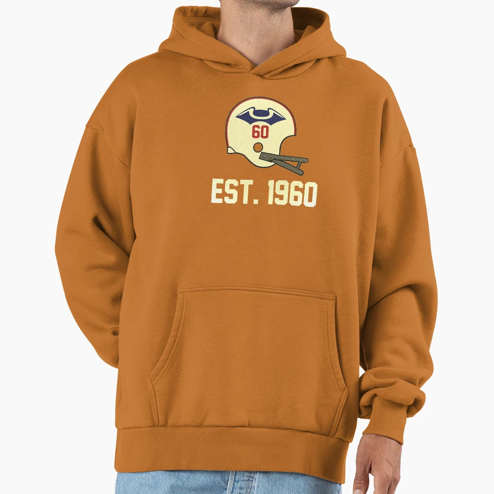 Patriots Est 1960 Distressed Hoodie - Aesthetic Graphic for Adults - T-Shirt, Sweatshirt, Hoodie