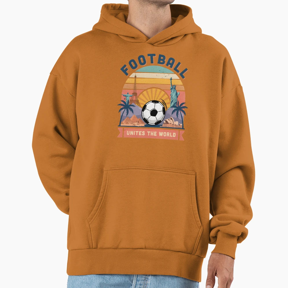 Football Soccer World United As Hoodie - Casual Everyday Wear for Adults - T-Shirt, Sweatshirt, Hoodie