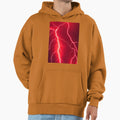 Red Lightning Hoodie - Minimalist Print for Adults - T-Shirt, Sweatshirt, Hoodie