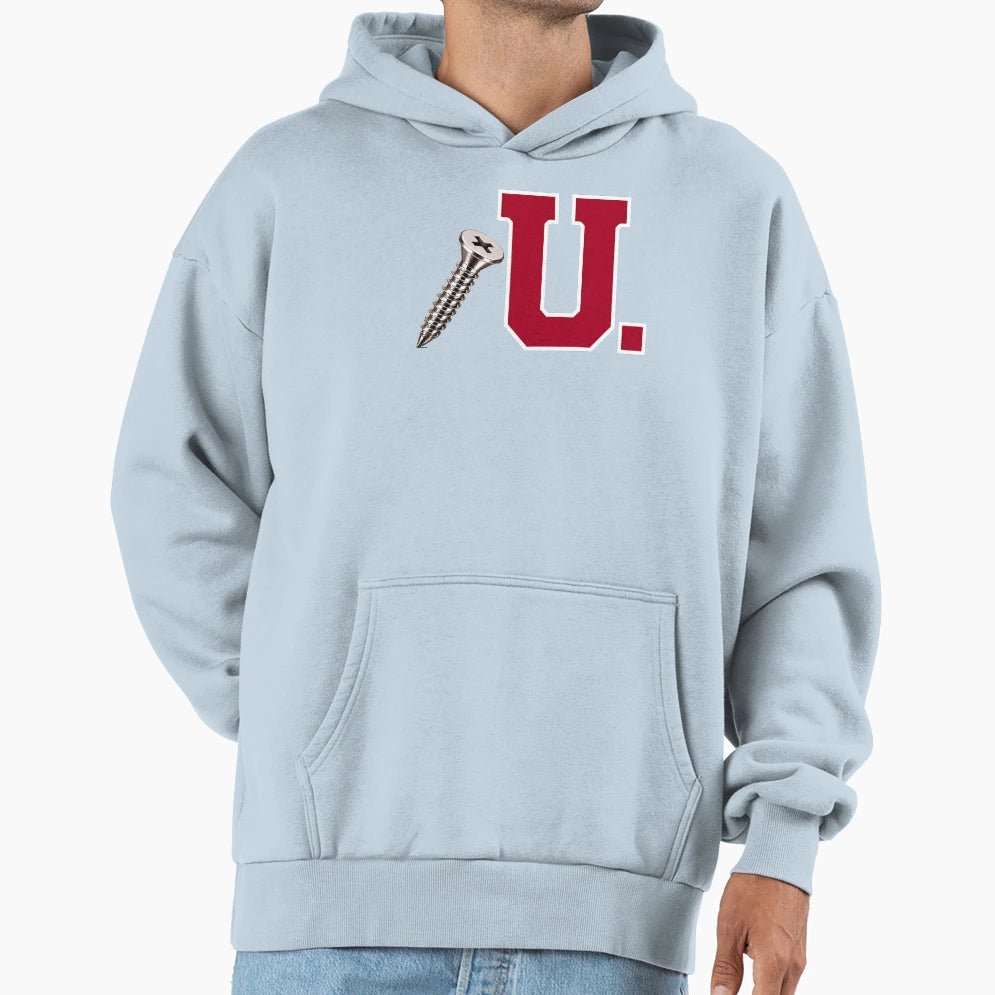 Screw U Collection Crimson White Hoodie - Aesthetic Graphic Unisex - T-Shirt, Sweatshirt, Hoodie