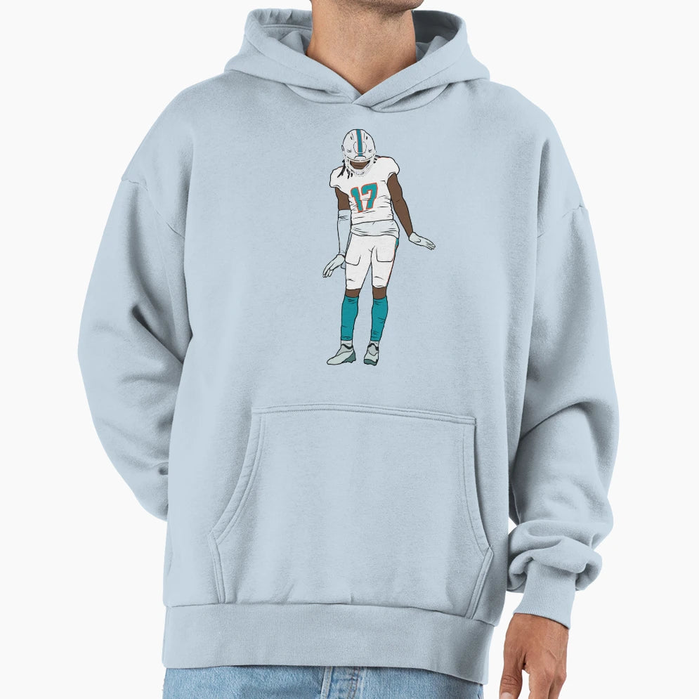 Jaylen Waddle Celebration Hoodie - Unique Graphic Unisex - T-Shirt, Sweatshirt, Hoodie