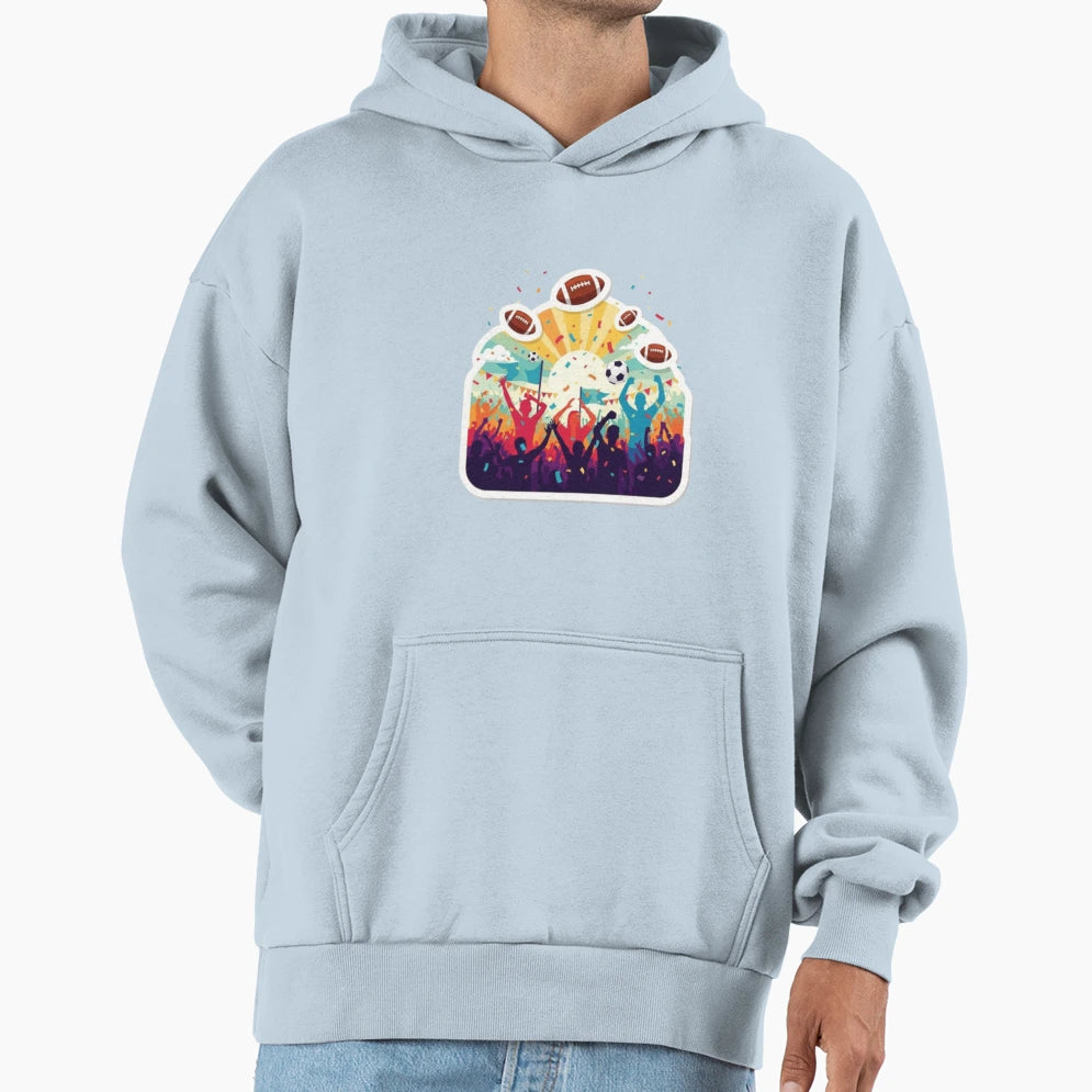 Summer Sports Celebration Crowd Hoodie - Fun Novelty Design Unisex - T-Shirt, Sweatshirt, Hoodie