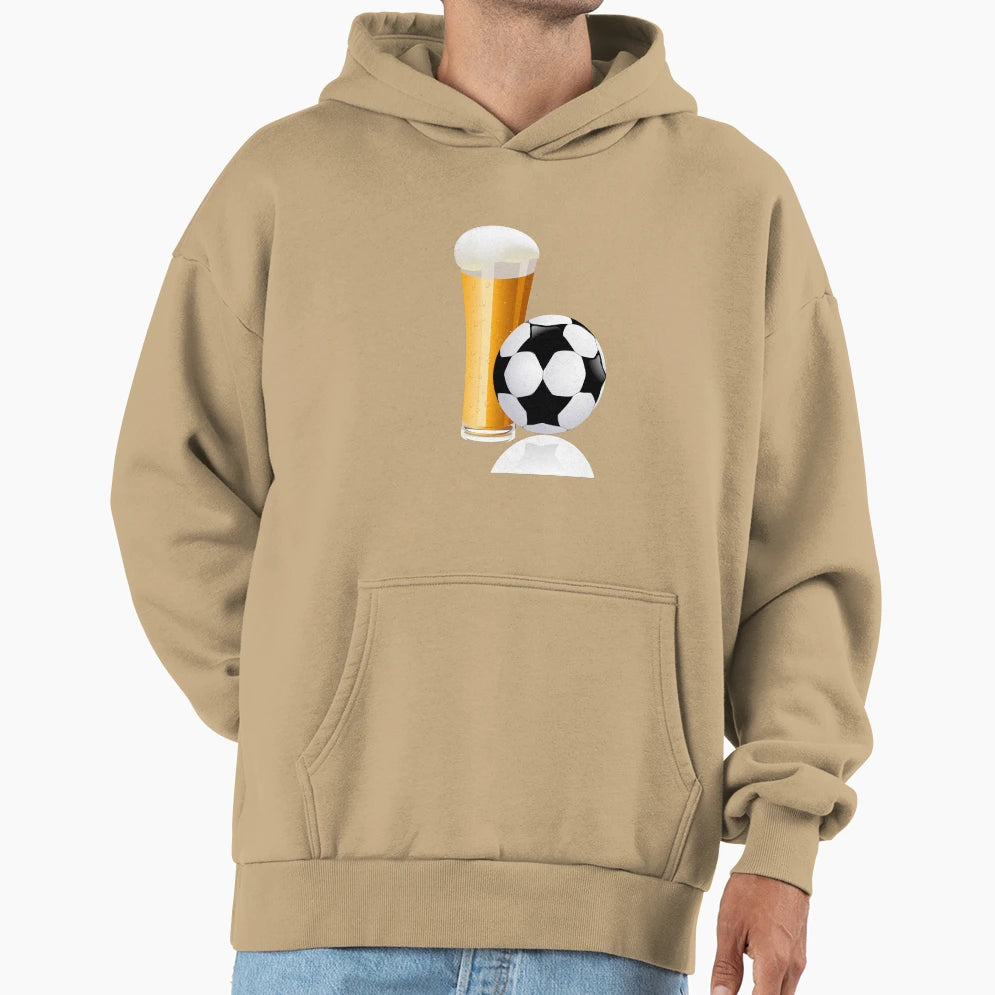Football Beer Hoodie - Aesthetic Graphic for Adults - T-Shirt, Sweatshirt, Hoodie