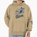 Soccer Player Kicking Ball Hoodie - Trendy Graphic Unisex - T-Shirt, Sweatshirt, Hoodie