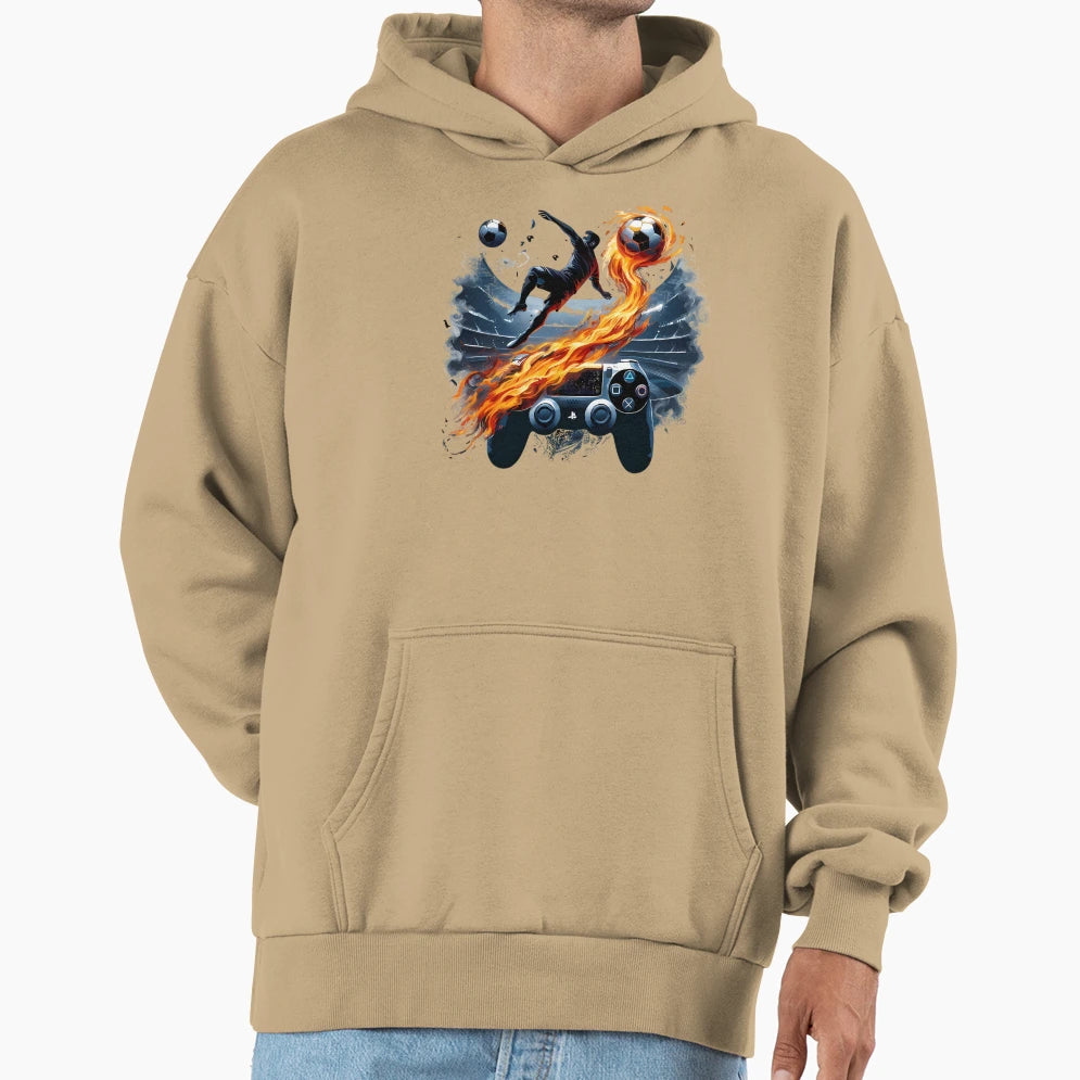 Fifa Soccer Gaming Fire Playstation Art Hoodie - Graphic Print Unisex - T-Shirt, Sweatshirt, Hoodie