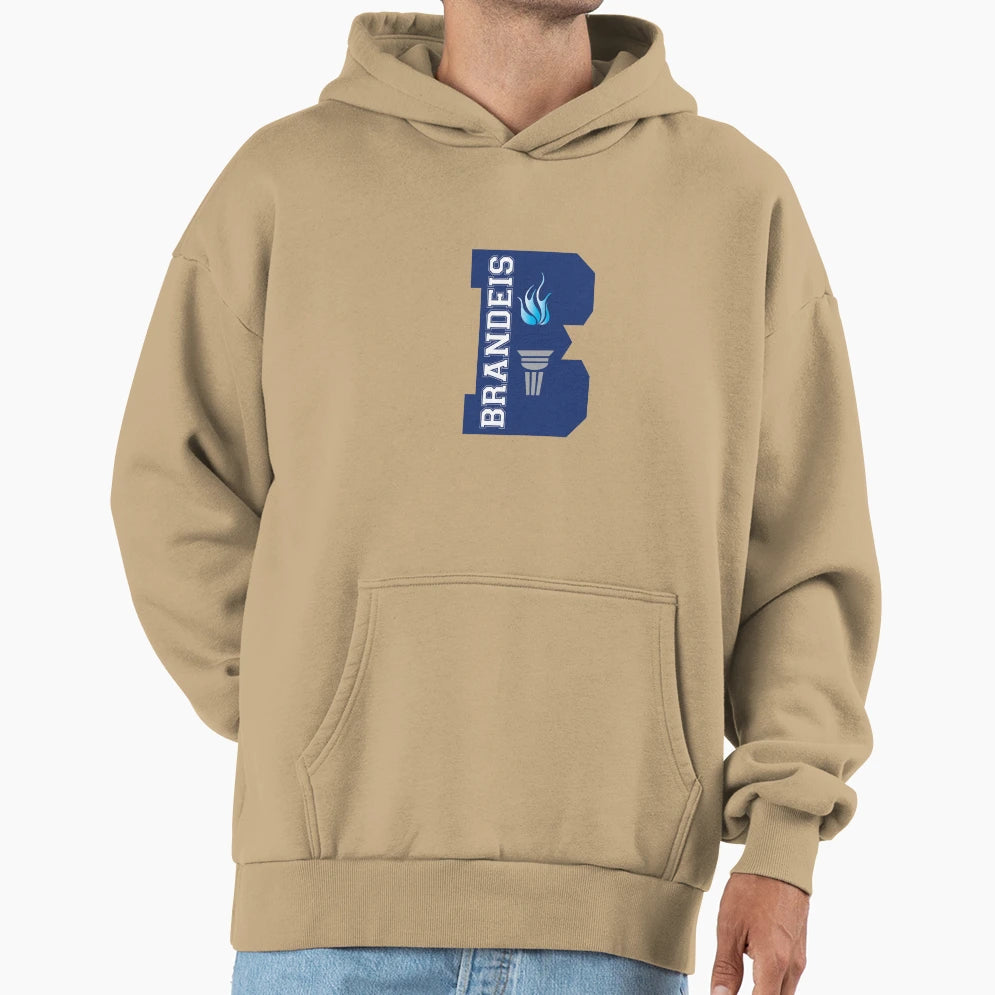 Navy Blue Brandeis Logo Hoodie - Novelty Apparel Unisex - T-Shirt, Sweatshirt, Hoodie