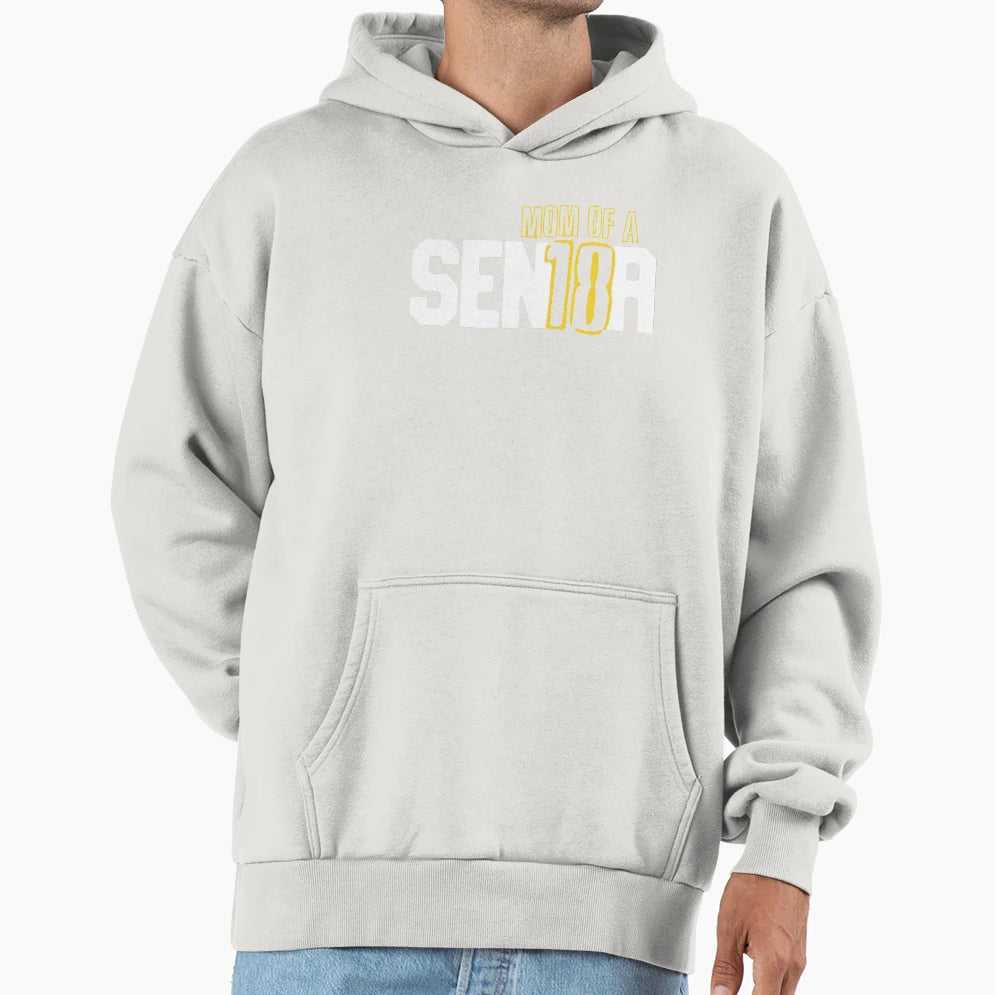 Senior 2018 Mom Sen18R Graduation T-Shirt - Graphic Print for Adults - T-Shirt, Sweatshirt, Hoodie