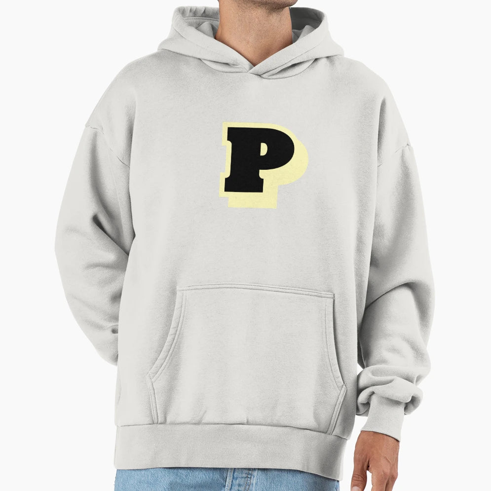 Letter P Street Art Typography Hoodie - Fun Novelty Design for Adults - T-Shirt, Sweatshirt, Hoodie