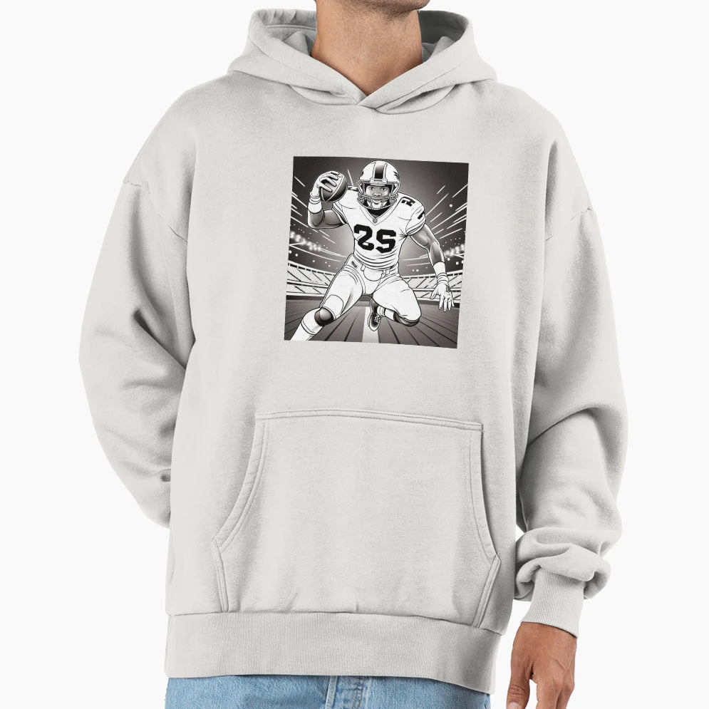 American Football Player Hoodie - Trendy Graphic Unisex - T-Shirt, Sweatshirt, Hoodie