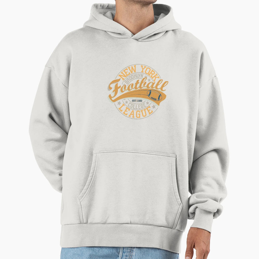 New York Brooklyn Football College Hoodie - Casual Everyday Wear Unisex - T-Shirt, Sweatshirt, Hoodie