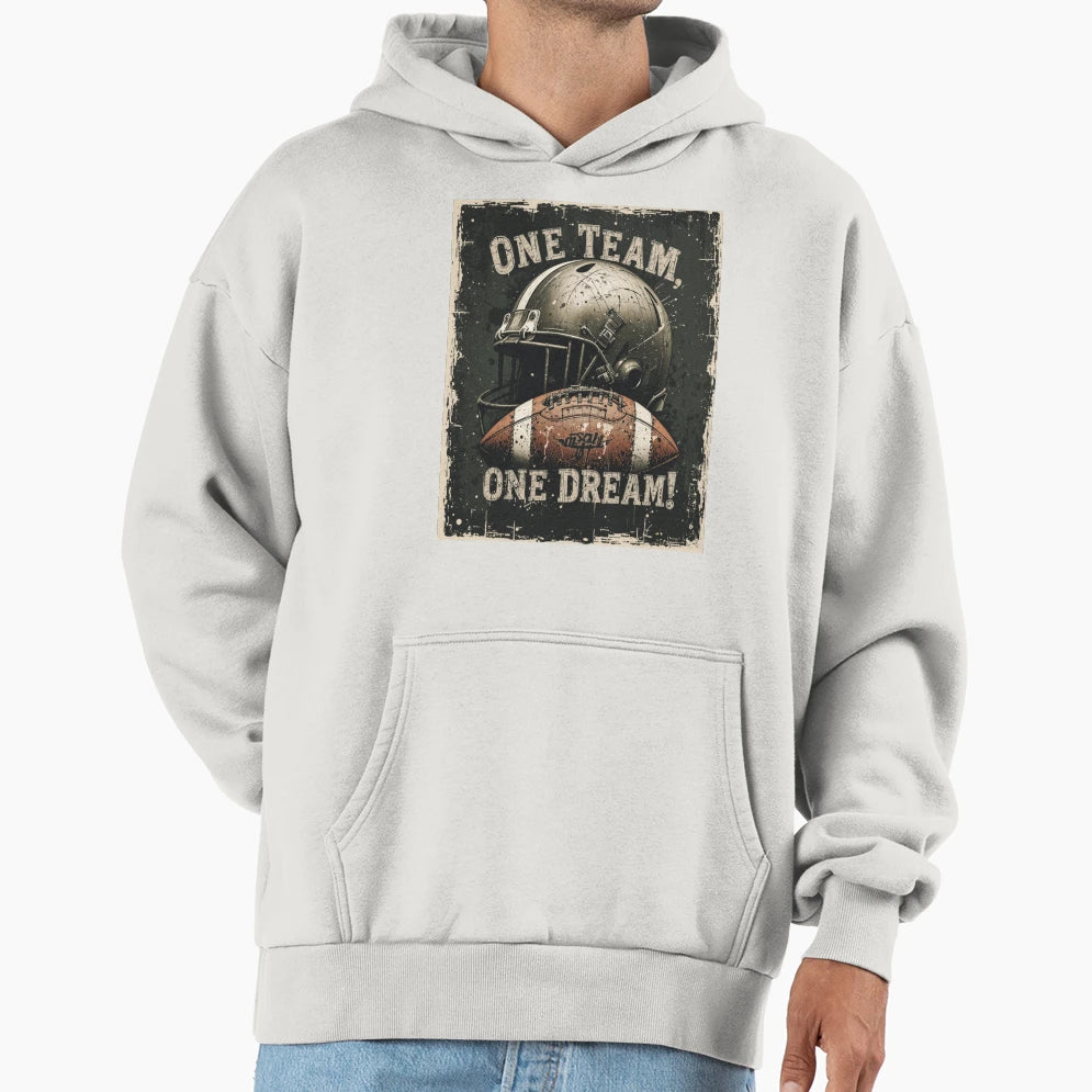 One Team One Dream Distressed Grunge T-Shirt - Fun Novelty Design Unisex - T-Shirt, Sweatshirt, Hoodie