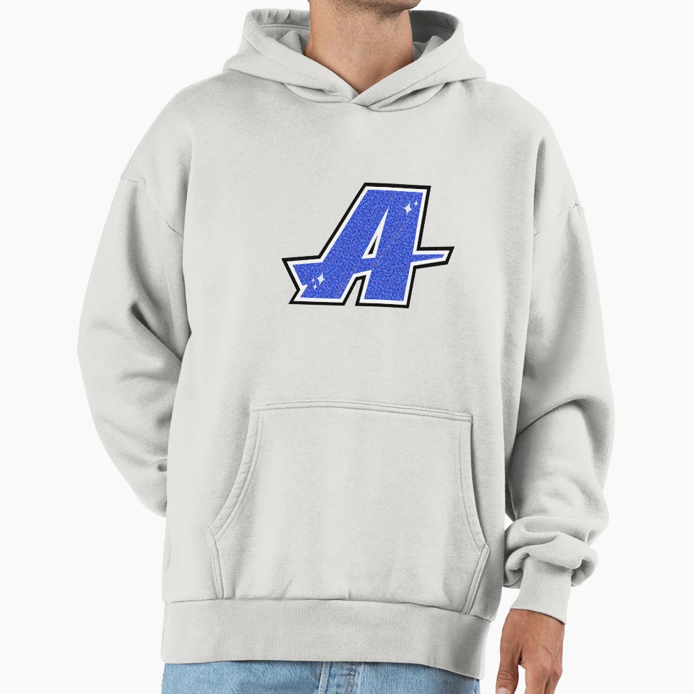 Sparkly Assumption College Letter Hoodie - Minimalist Print Men Women - T-Shirt, Sweatshirt, Hoodie