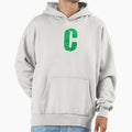 Letter C Green Water Wave Ocean Art Hoodie - Aesthetic Graphic for Adults - T-Shirt, Sweatshirt, Hoodie