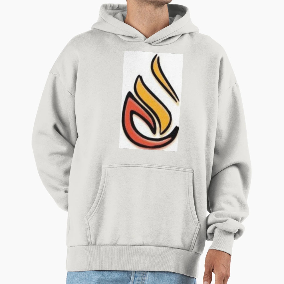 Orange And Red 2D Flame Hoodie - Fun Novelty Design for Adults - T-Shirt, Sweatshirt, Hoodie