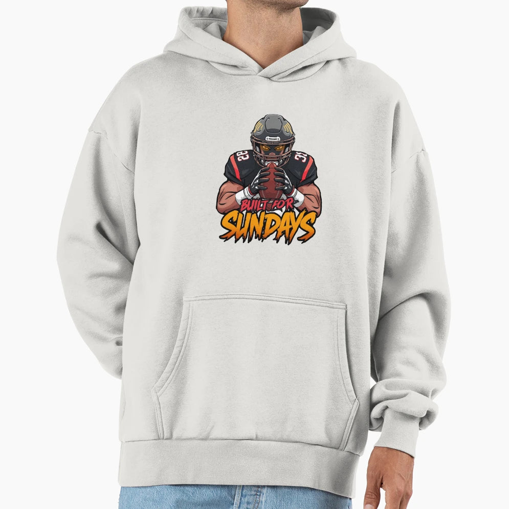 Built Sundays American Football Hoodie - Aesthetic Graphic for Adults - T-Shirt, Sweatshirt, Hoodie