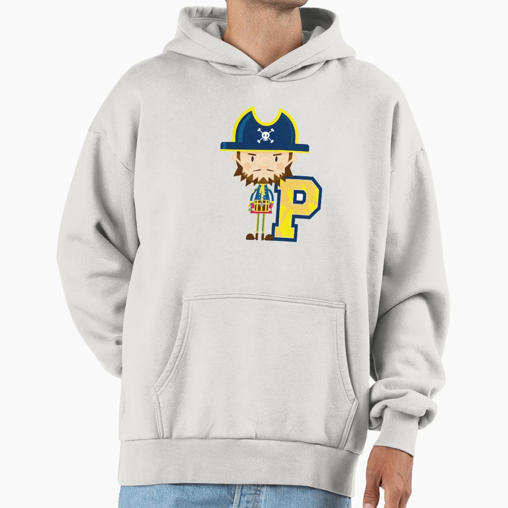 P Is Pirate Educational Illustration Hoodie - Fun Novelty Design Unisex - T-Shirt, Sweatshirt, Hoodie