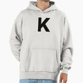 K Capital Letter Letter K Uppercase Hoodie - Minimalist Print for Adults - T-Shirt, Sweatshirt, Hoodie