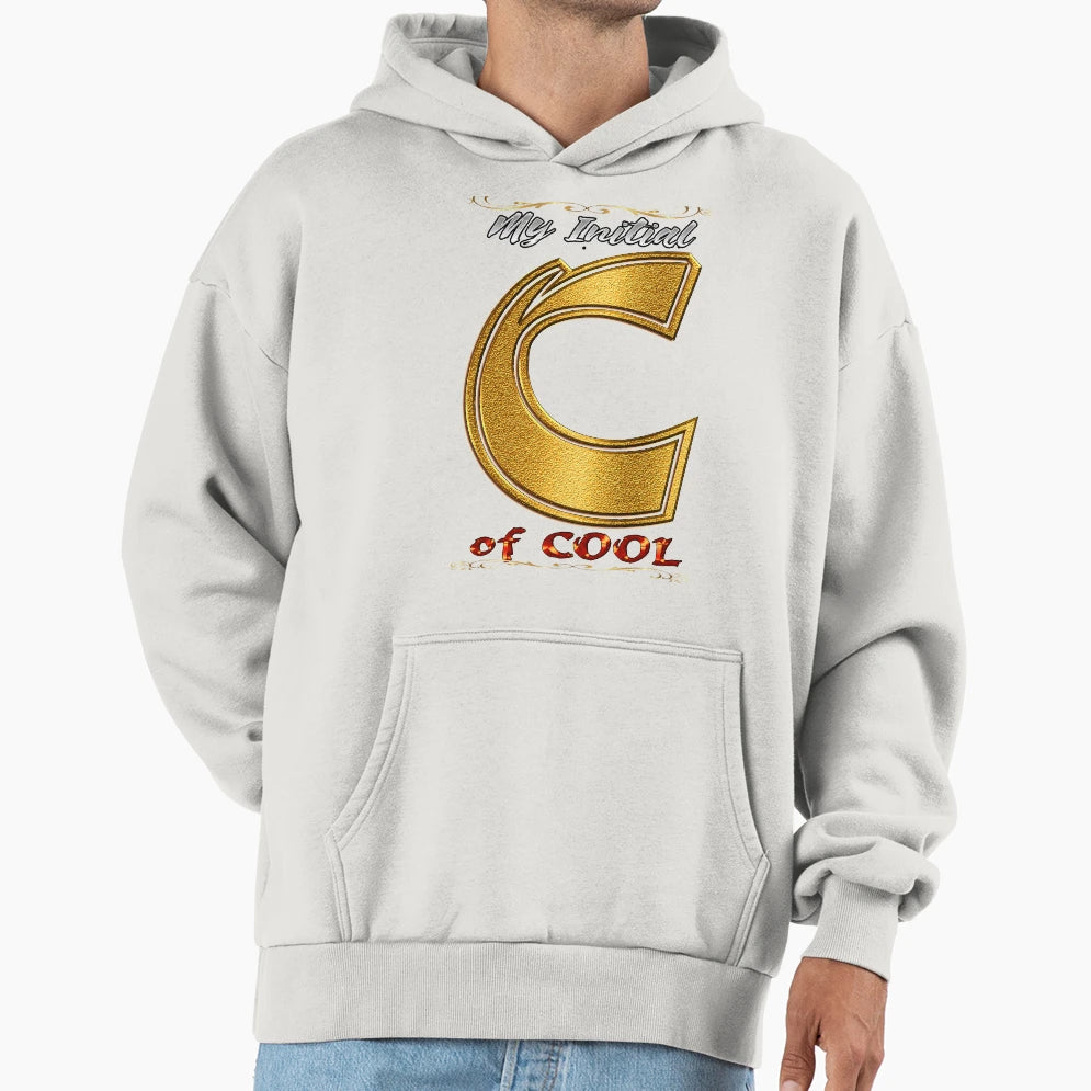My Initial Letter C Things Personal Hoodie - Minimalist Print for Adults - T-Shirt, Sweatshirt, Hoodie