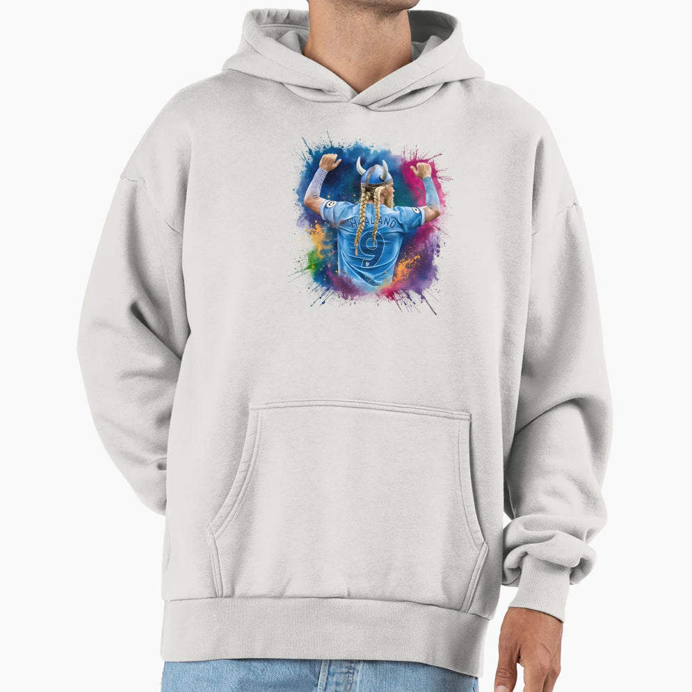 Erling Haland Viking Hoodie - Fun Novelty Design for Adults - T-Shirt, Sweatshirt, Hoodie
