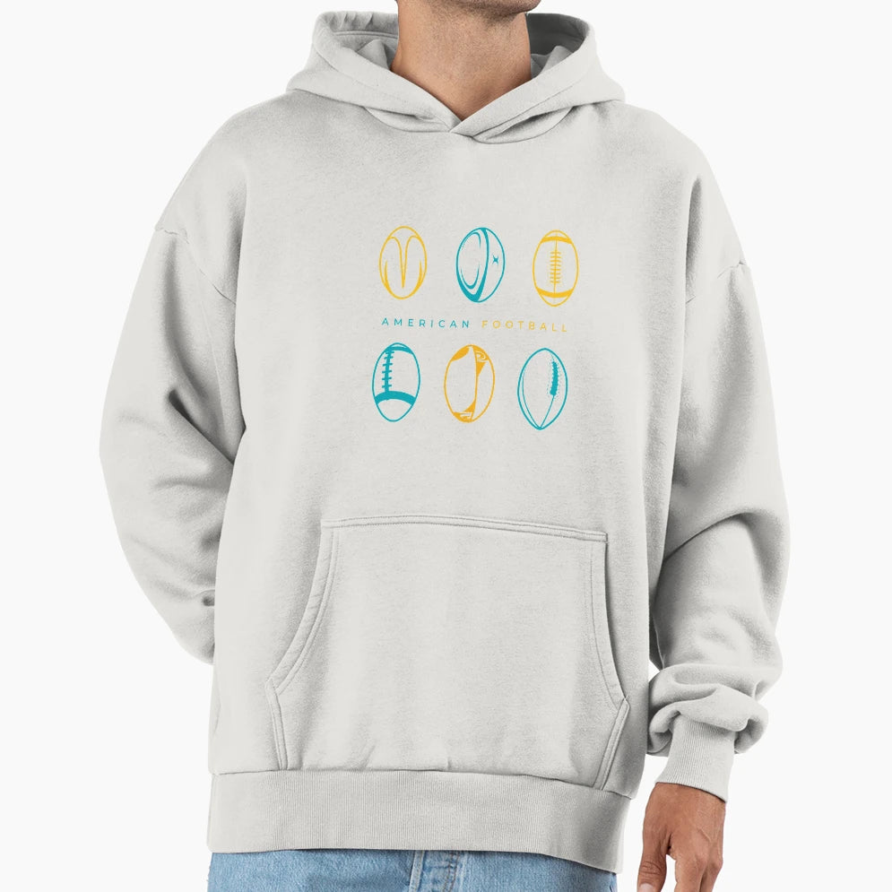 American Football Hoodie - Minimalist Print Men Women - T-Shirt, Sweatshirt, Hoodie