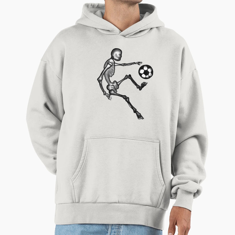 Skeleton Plays Football Hoodie - Fun Novelty Design Men Women - T-Shirt, Sweatshirt, Hoodie