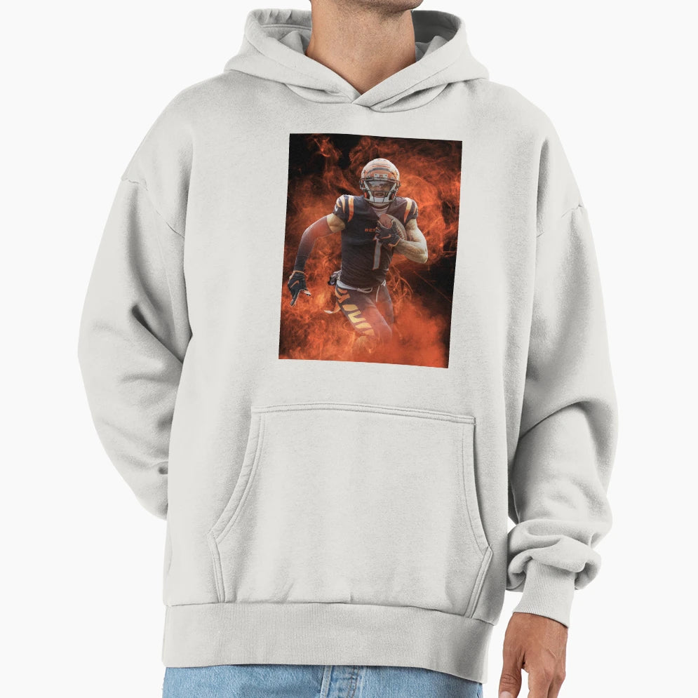 Jamarr Chase Cincinnati Sports Art Hoodie - Aesthetic Graphic Men Women - T-Shirt, Sweatshirt, Hoodie